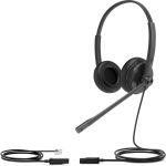 Yealink YHS34 Dual Wired Headset with leatherette ear cushion